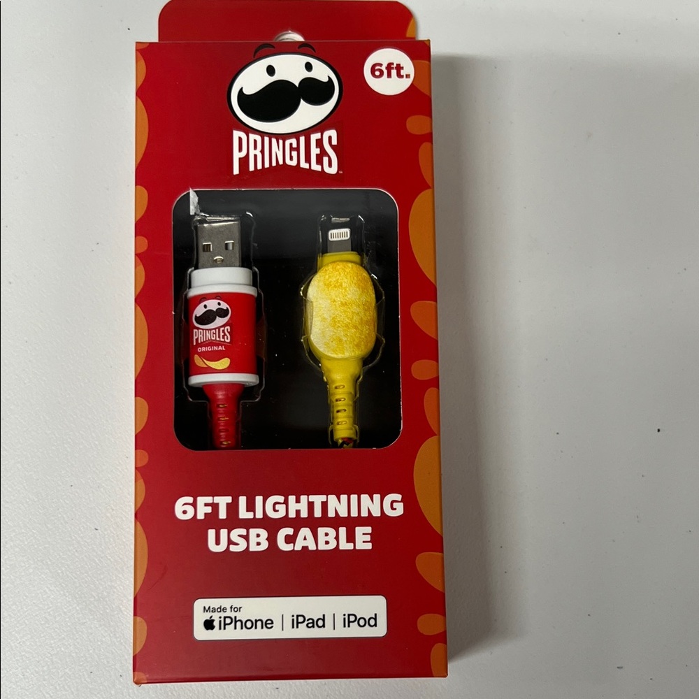 Pringle Red and Yellow Lightning USB Cable